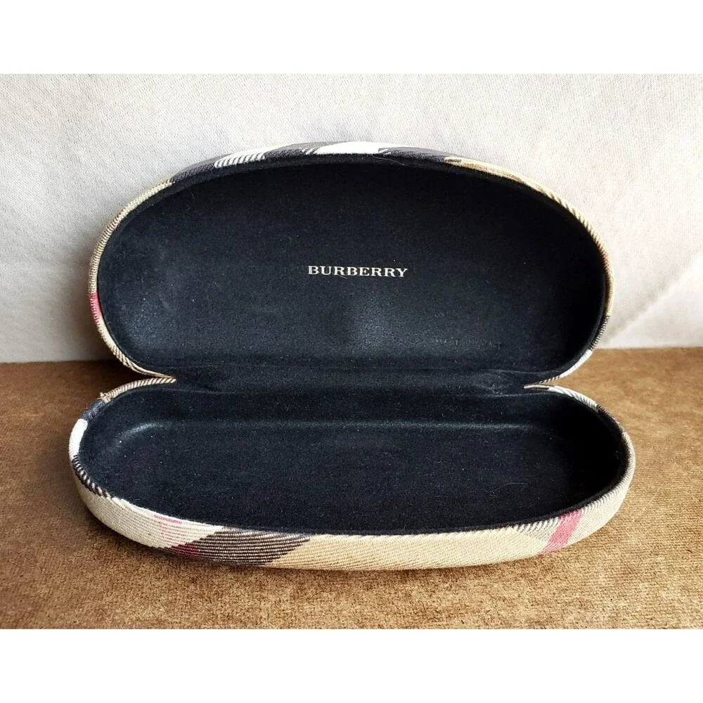 BURBERRY NOVA CHECK Eyeglasses / Sunglasses Hard Case PLAID Clamshell EMPTY CASE